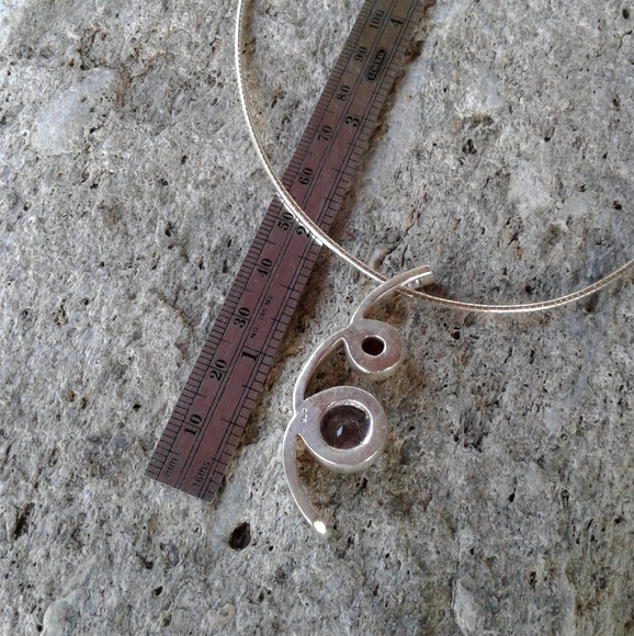 Sterling Silver Amethyst and Garnet necklace - Picture 5 of 7